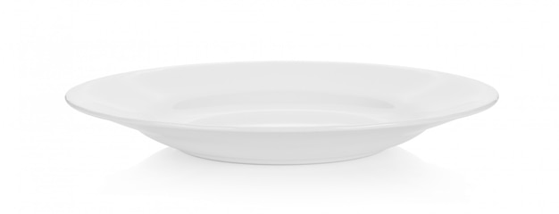 Empty plate on white 