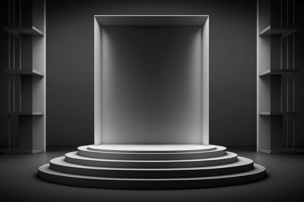 Empty Podium Display Background For Cosmetic There isn't any Product Presentation