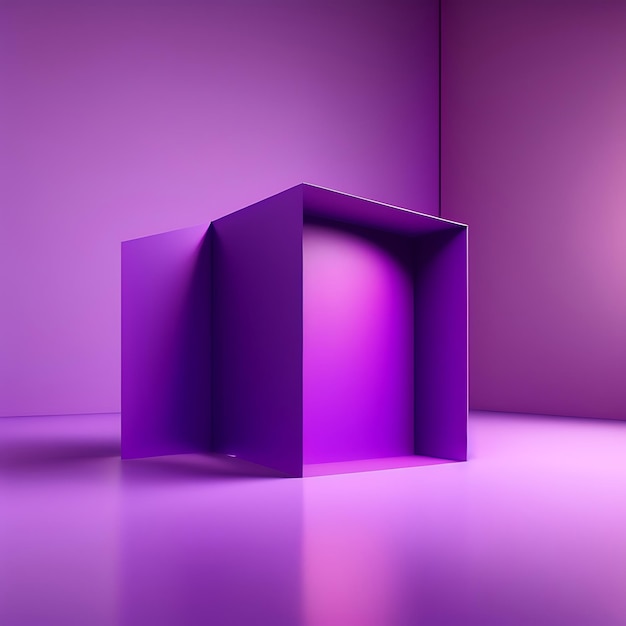 Empty purple corner Abstract studio background for product presentation