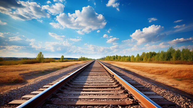 An empty railway track