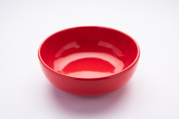 Empty Red ceramic bowl or container