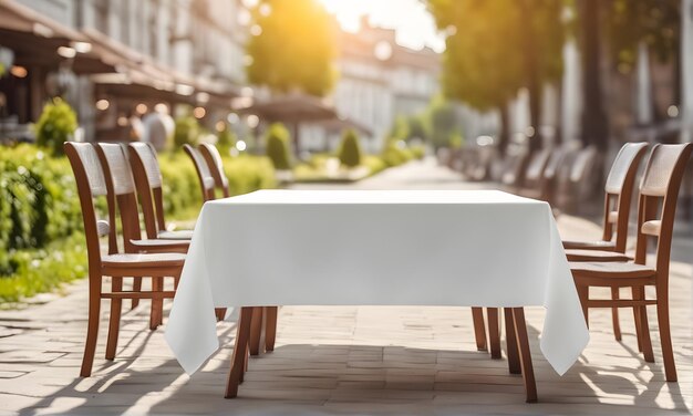 Empty restaurant table versatile product mockup template