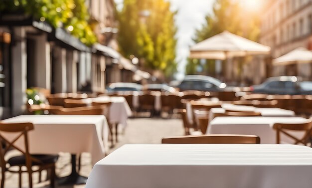 Empty restaurant table versatile product mockup template