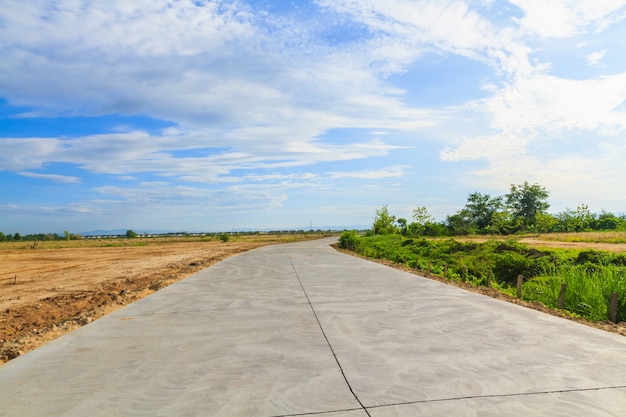 Empty road landscape