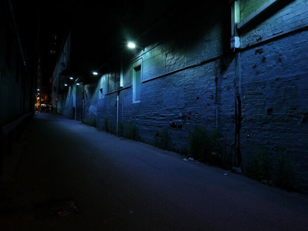 Photo empty road at night