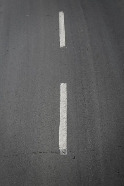 Empty road and white line