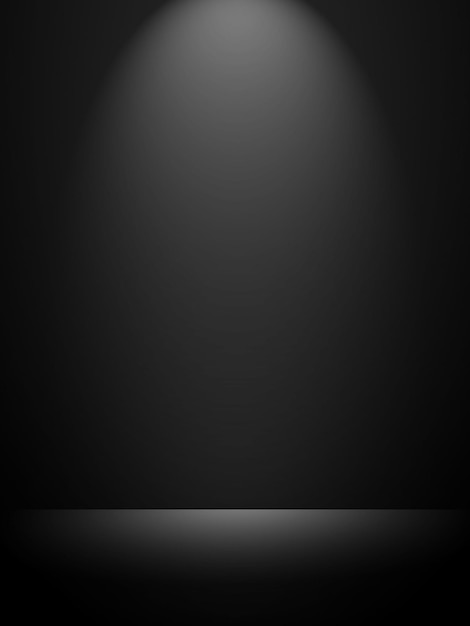 Photo empty room black light background