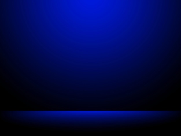 Empty room blue light background