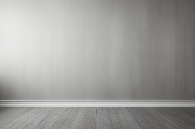 Empty room gray wall room with wooden floor