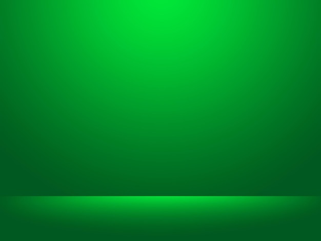 Empty room green light background