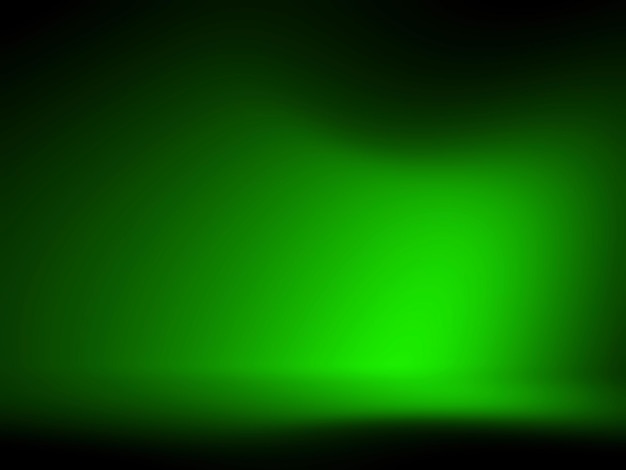 Empty room green light background