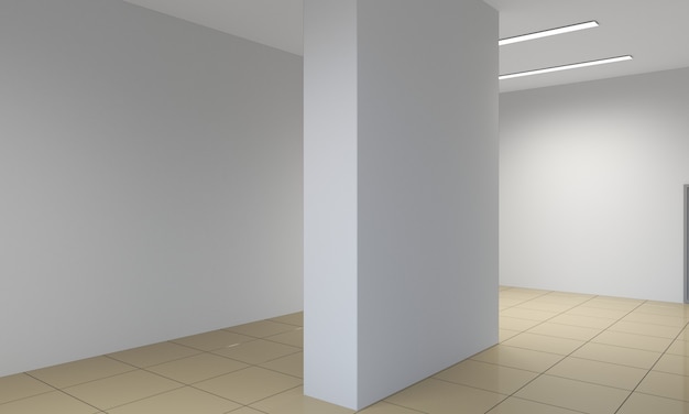 empty room interior visualization