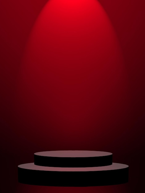 Empty room red light background