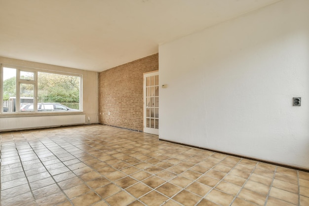 Empty room during renovation in modern house