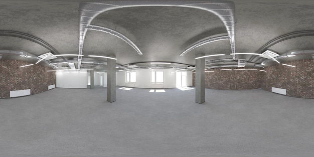 empty room spherical panorama of the interior 3D illustration