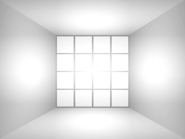 Empty room white light background