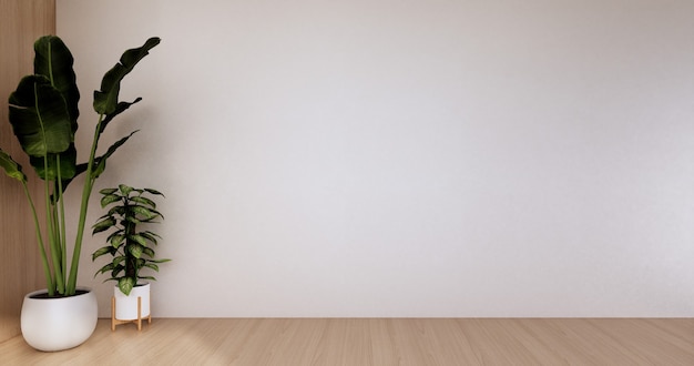 Empty room, white room, Clean modern room ,japanese style.3D rendering