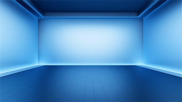 Empty room with blue wall