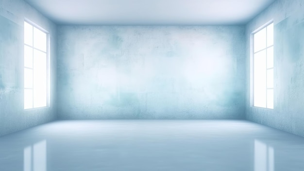 Empty room with a white wall and light