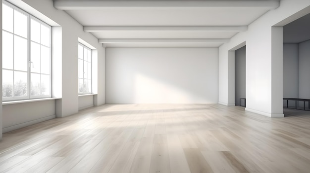 Empty room with a white wall and a window that says'i don't know what it is '