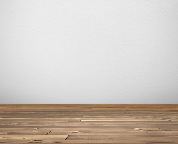 Empty room with white walls and wooden floors