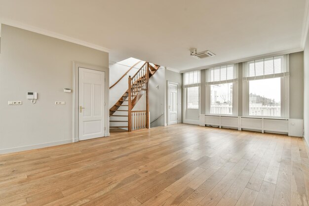 Empty room with window and radiator