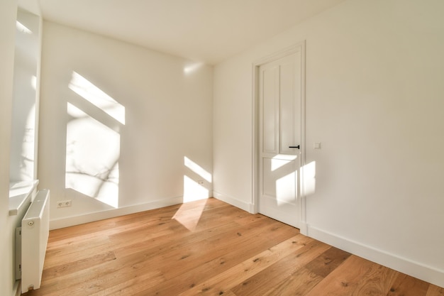 Empty room with window and radiator