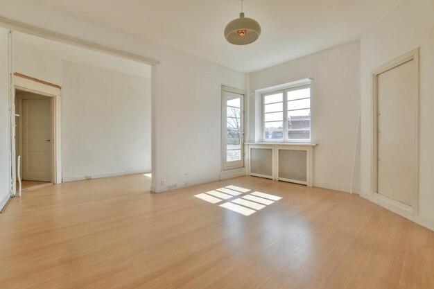 Empty room with window and radiator