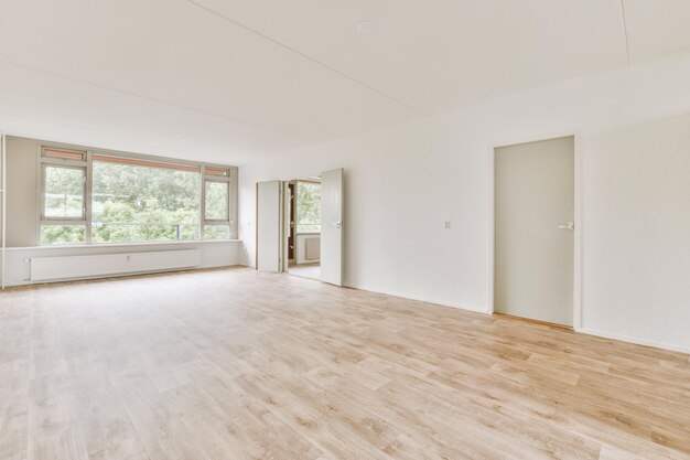 Empty room with window and radiator