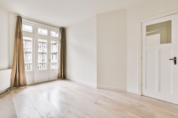 Empty room with window and radiator