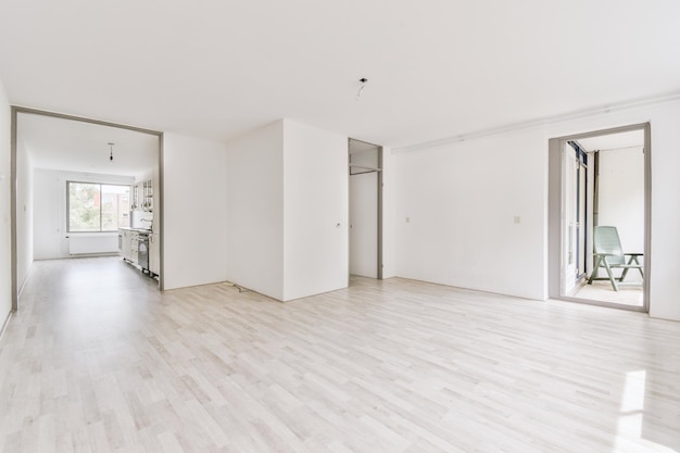 Empty room with window and radiator