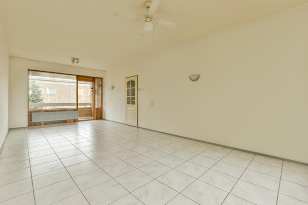 Empty room with window and radiator