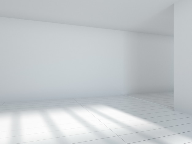 Empty room with window shadow