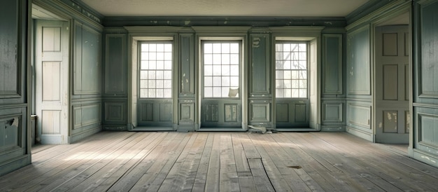 Empty room within a house interior