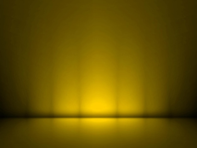 Empty room yellow light background