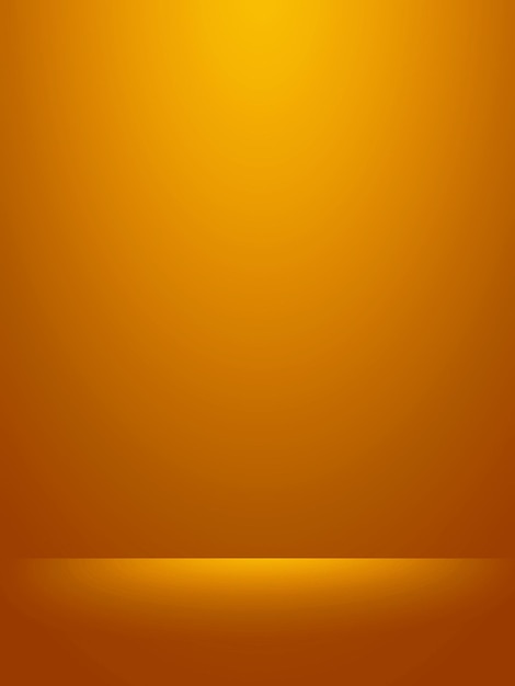 Empty room yellow light background