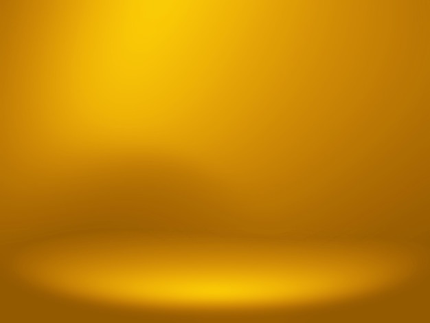 Empty room yellow light background