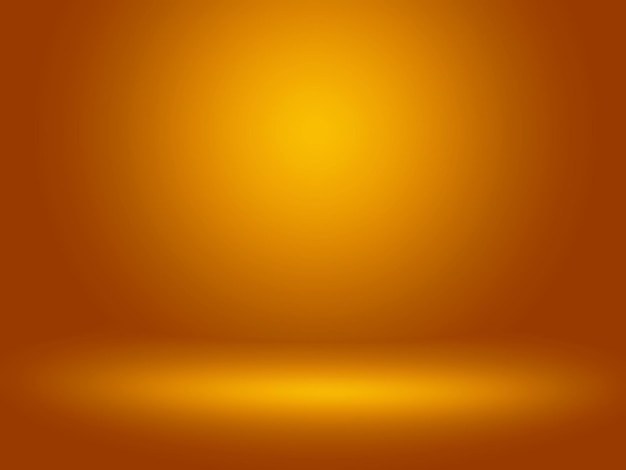 Empty room yellow light background