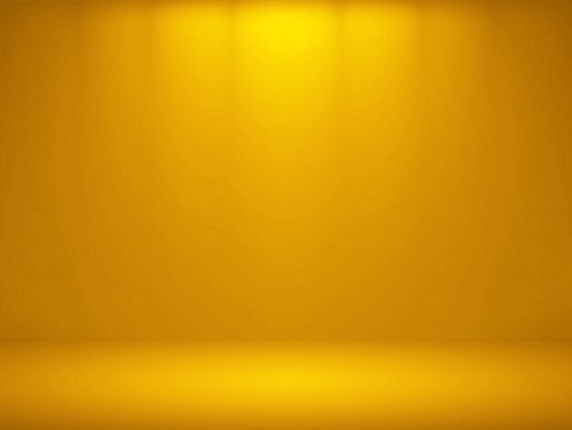 Empty room yellow light background