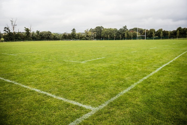 Empty rugby pitch