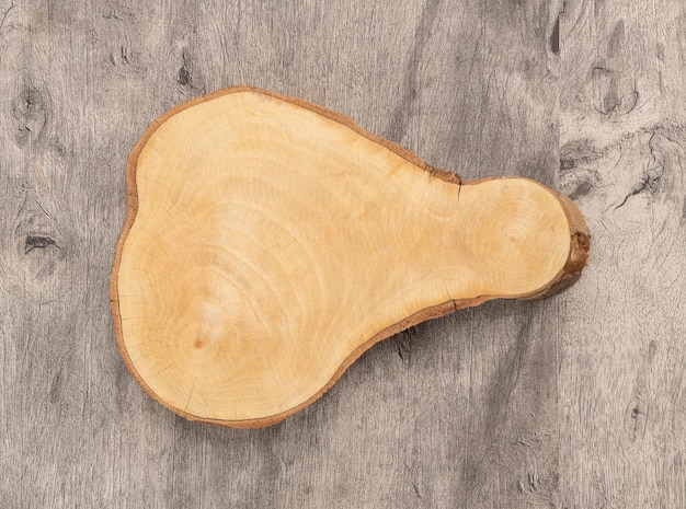 Empty rustic wooden board with copy space over wooden table