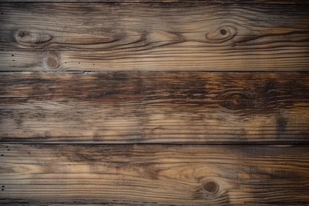 Empty rustic wooden table background Ai generative