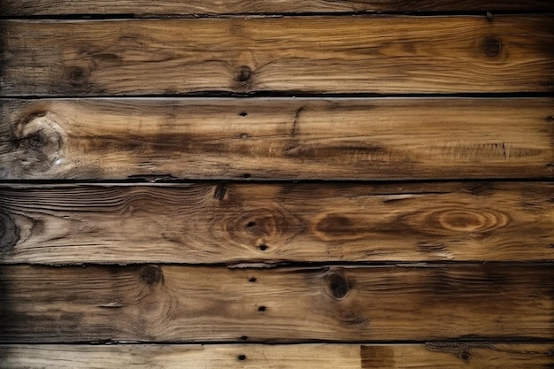 Empty rustic wooden table background Ai generative