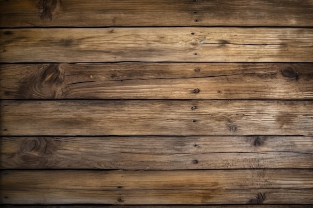 Empty rustic wooden table background Ai generative