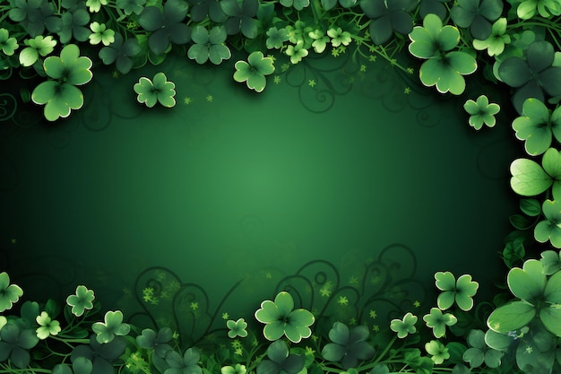 Empty Saint Patricks Day frame design