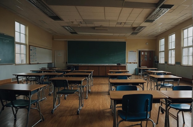 пустая школьная классная комната