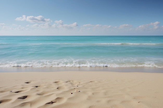 空の海とビーチの背景