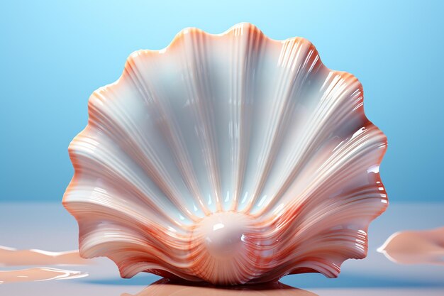 Empty Seashell 3D Rendering Elegance