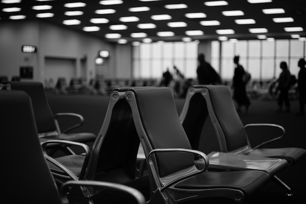 Foto sedili vuoti all'aeroporto