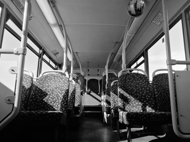 Photo empty seats in bus